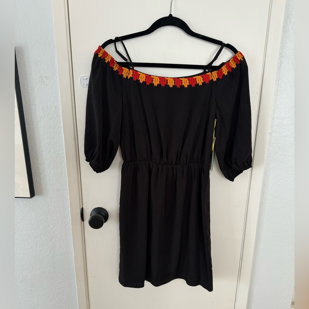 CeCe Black off the shoulder dress, size 2